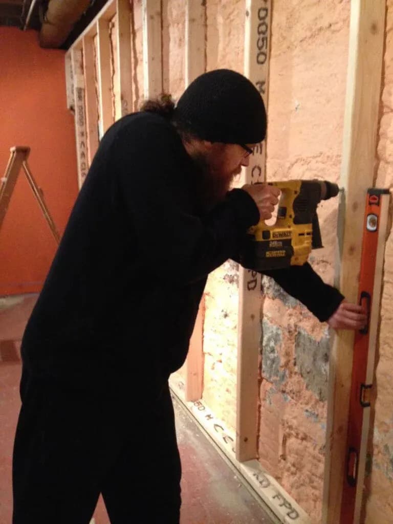 Chapel renovation from basement